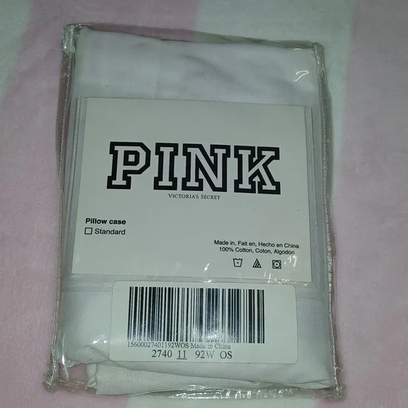 PINK Victoria's Secret 'I Love You' Pillow Set - White, Pink, and Black - Picture 3 of 3